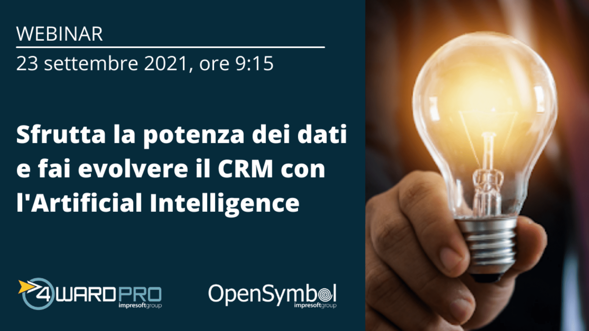 WEBINAR “Sfrutta la potenza dei dati e fai evolvere il CRM con l’Artificial Intelligence”
